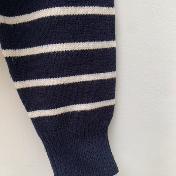 Zara Navy Striped Cropped Cardigan - Picture 6 of 9